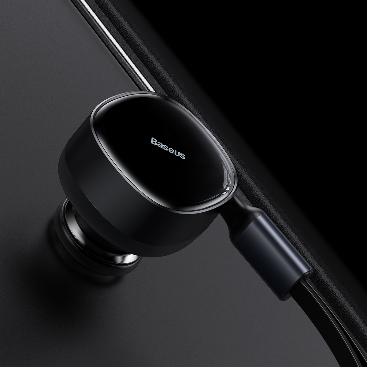 Автомобильное зарядное Baseus Enjoyment Retractable 2-in-1+C 33W Black (C00035500111-00)