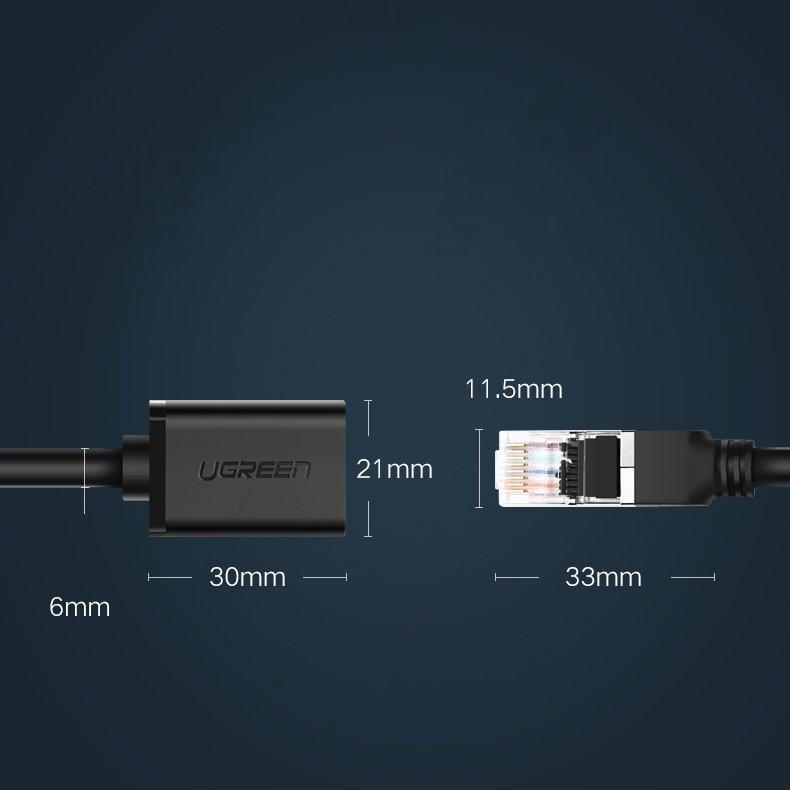 Патч-корд UGREEN NW112-11278 Black (11278)
