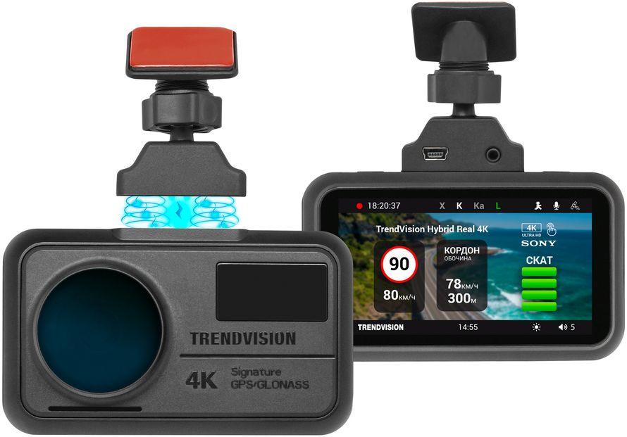 Автомобильный видеорегистратор Trendvision Hybrid Signature Real 4K Max черный