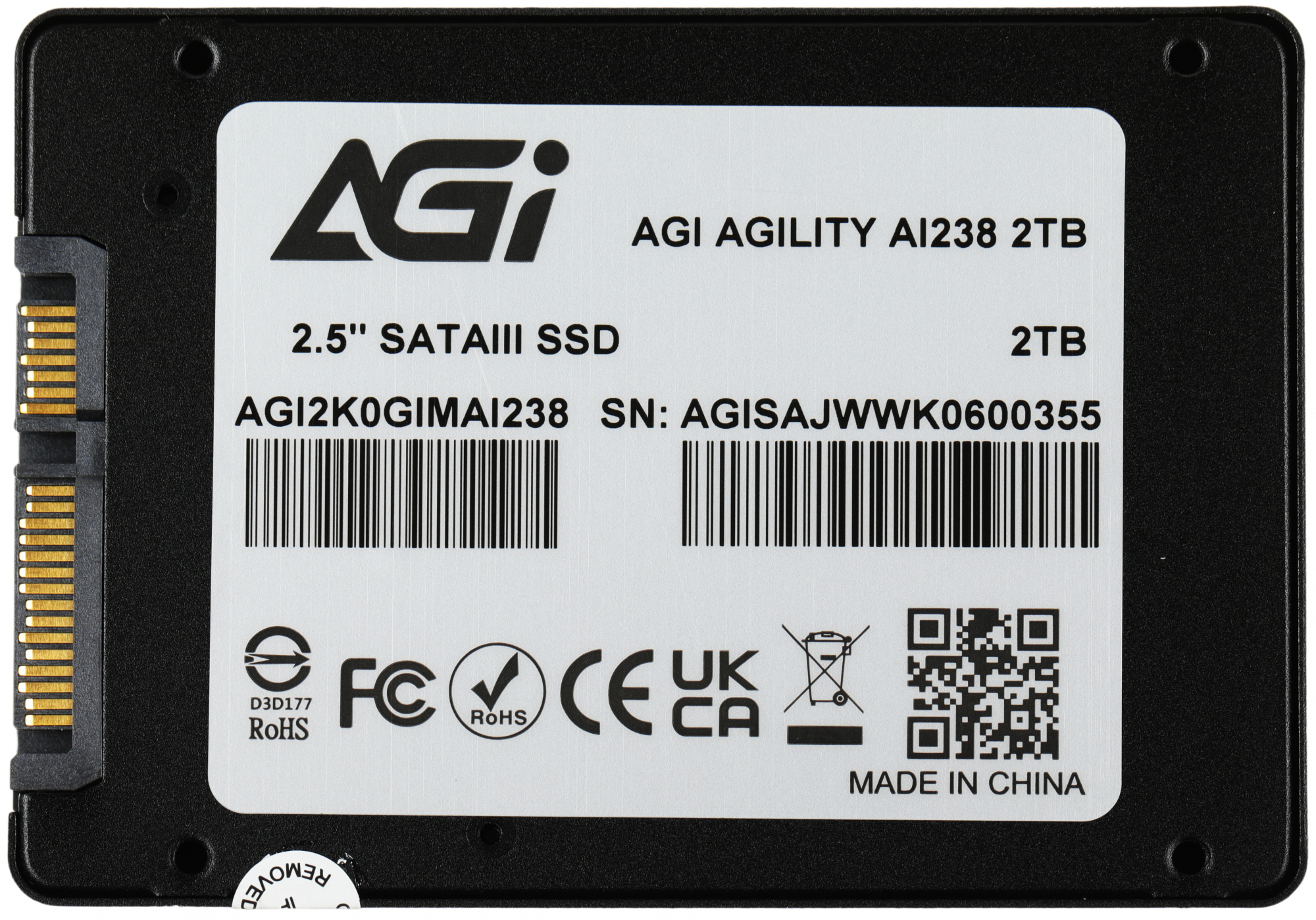 SSD диск AGI AI238 2TB (AGI2K0GIMAI238)