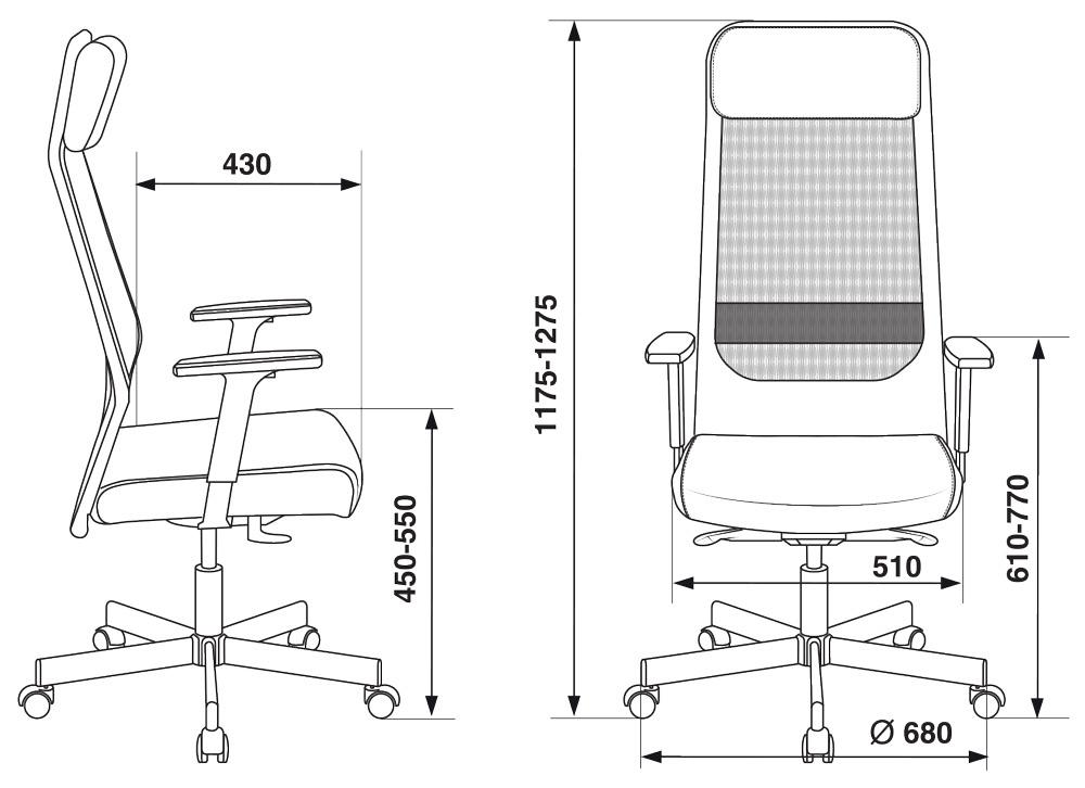 Офисное кресло Бюрократ T-995 экокожа/сетка черный (T-995/BLACK)
