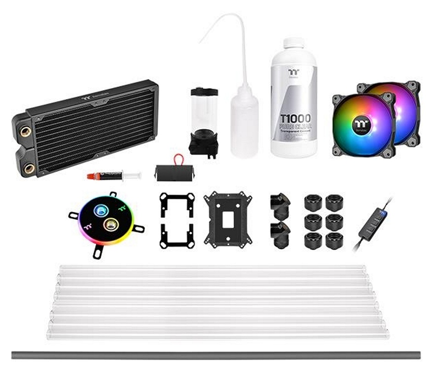 Система жидкостного охлаждения для процессора Thermaltake Pacific C240 DDC Hard Tube (CL-W242-CU12SW-A)
