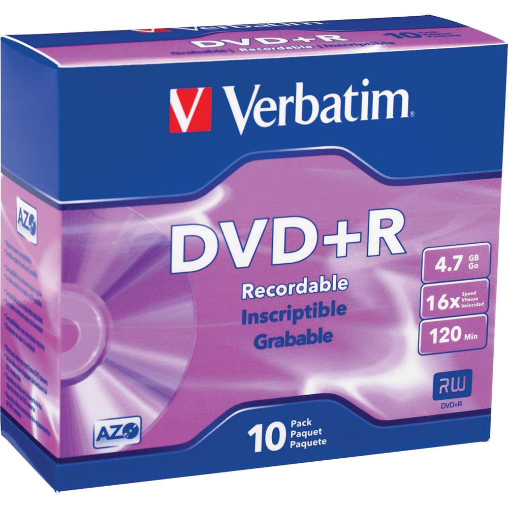 DVD+R диск Verbatim 4.7Gb 16x Printable Jewel case 10шт (43508)