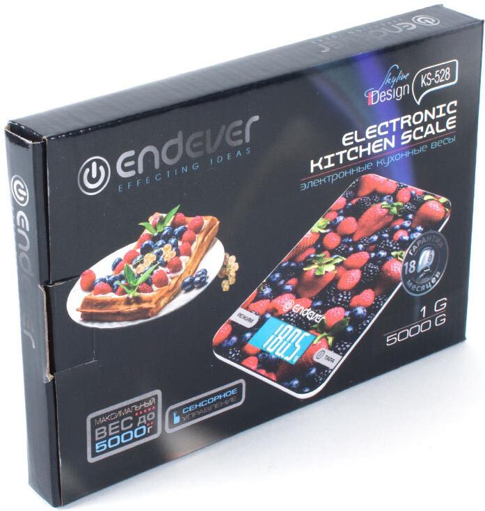 Кухонные весы Endever KS-528 Red/Illustration