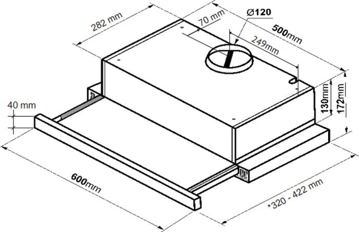 Кухонная вытяжка Korting KHP 6617 GN