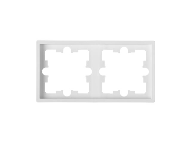 Рамка 2-местная белая, Carre, BYLECTRICA