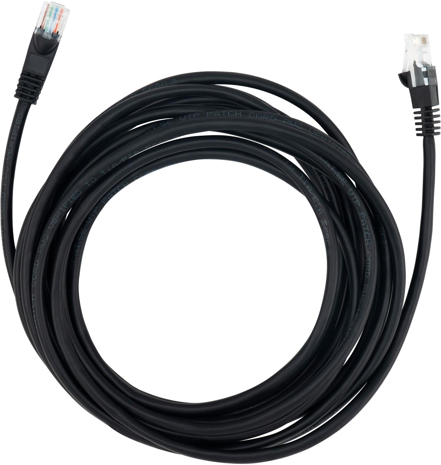 Патч-корд Buro UTP cat5E 5м черный RJ-45 (m)-RJ-45 (m)