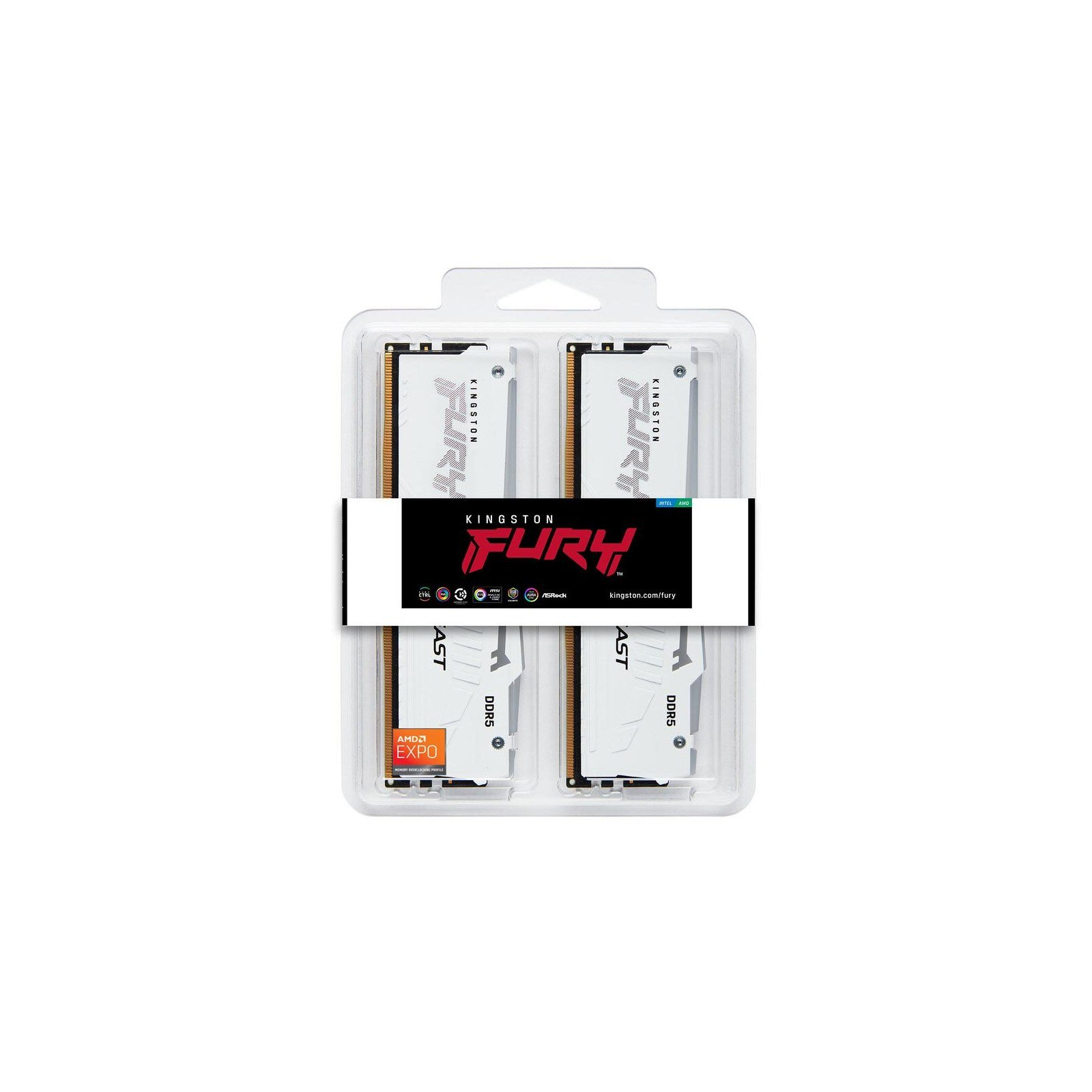 Оперативная память Kingston Fury Beast 2x16GB DDR5 DIMM PC5-48000 (KF560C30BWEAK2-32)