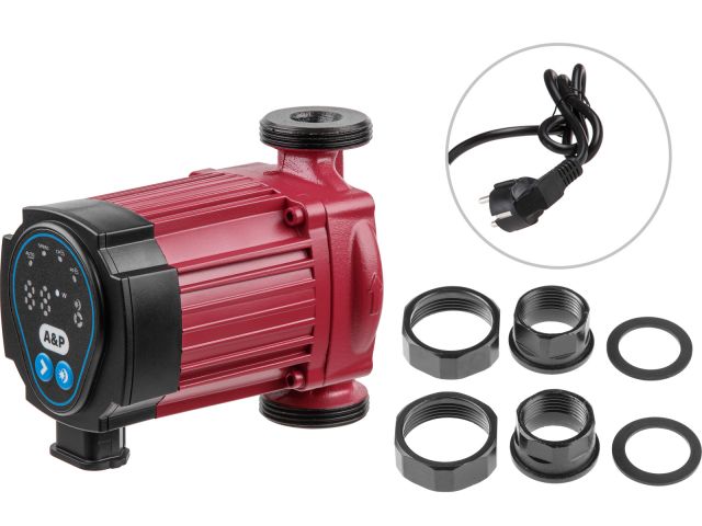 Насос циркуляционный WISE-25/40-130, A&P (5-22 Вт, 2400 л/ч, 4 м, для отопления)