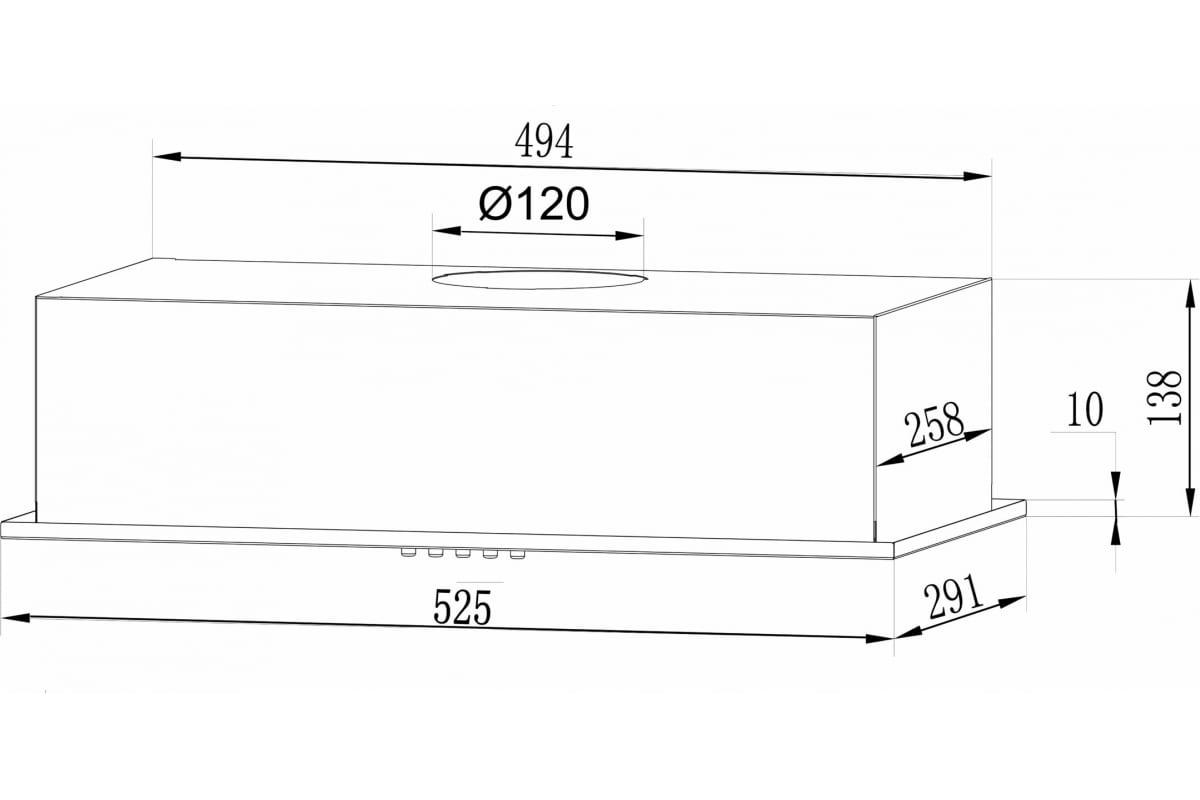 Кухонная вытяжка Lex GS Bloc Light 600 Inox (CHTI000328)