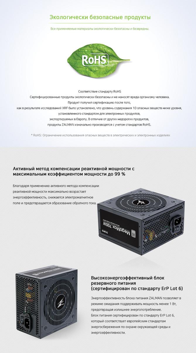 Блок питания Zalman MegaMax TXll 700W (ZM700-TXII)