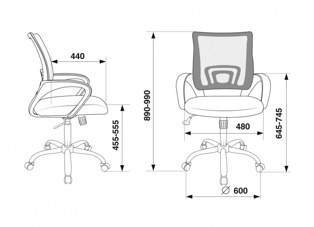 Офисное кресло Бюрократ CH-695N/SL/Black