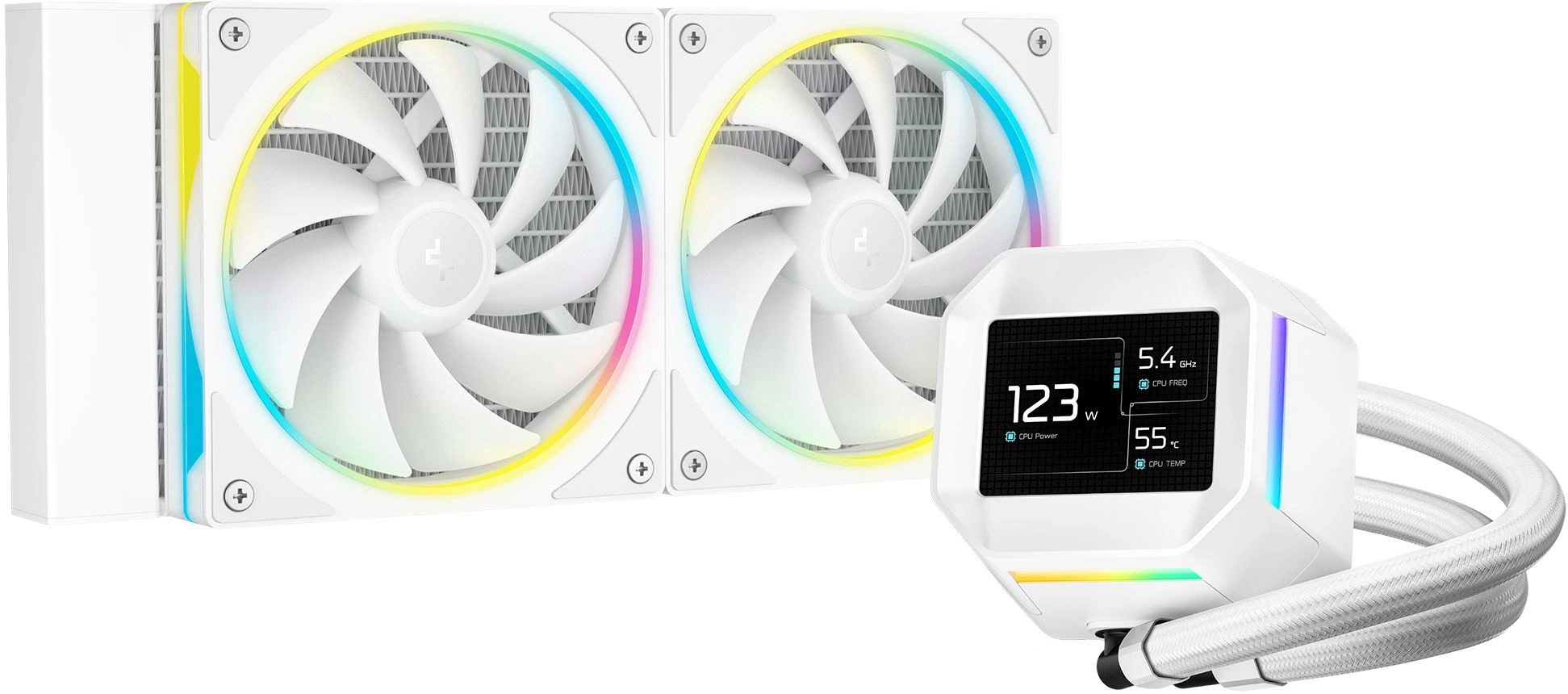 Система жидкостного охлаждения для процессора Deepcool LM240 WH (R-LM240-WHDMMC-1)