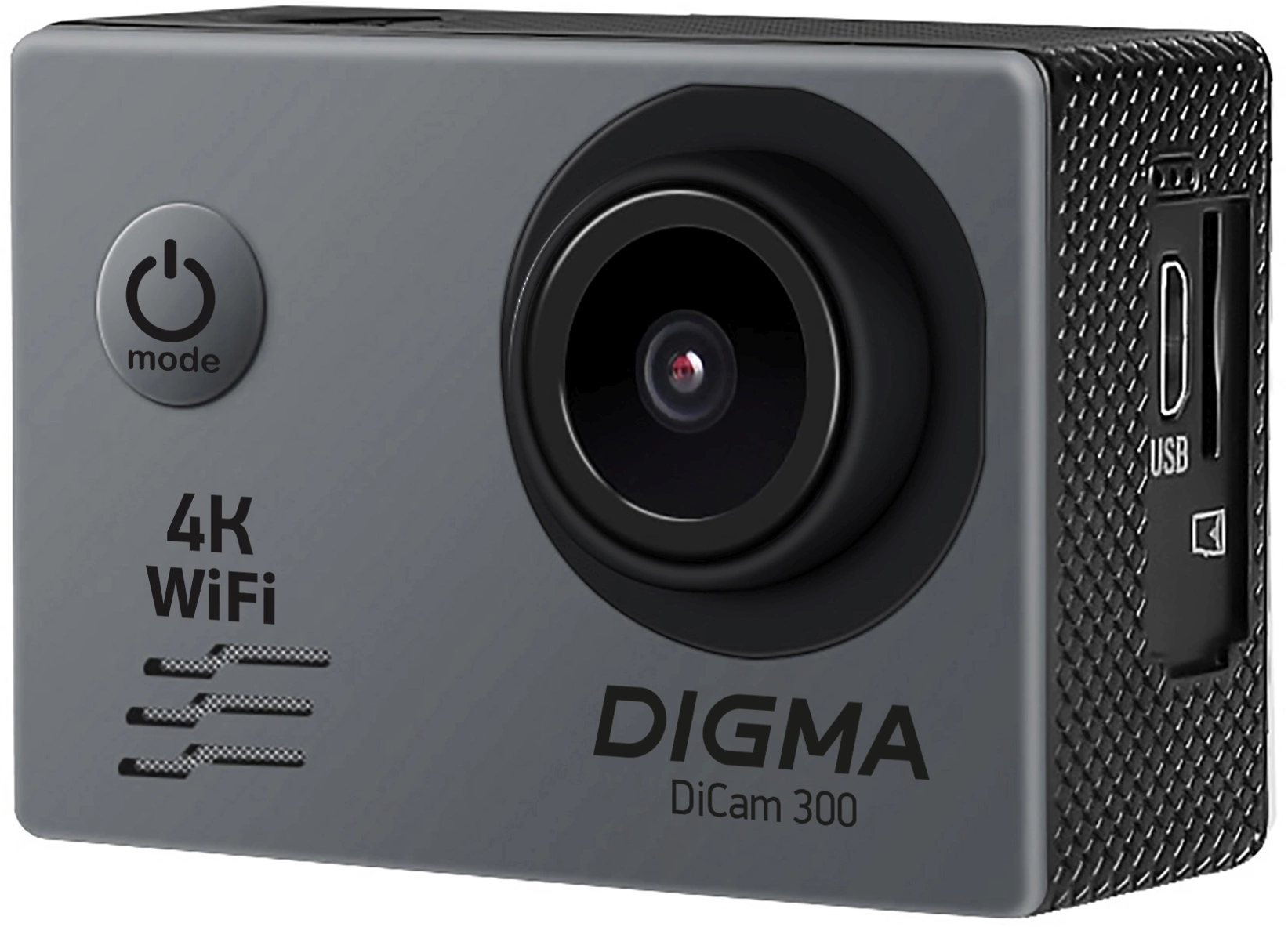 Экшн-камера Digma DiCam 300 серый (DC300)