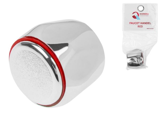 Маховик для вентильного смесителя, серия 8, красная (Маховик "Горячая вода") (ECONOCE)