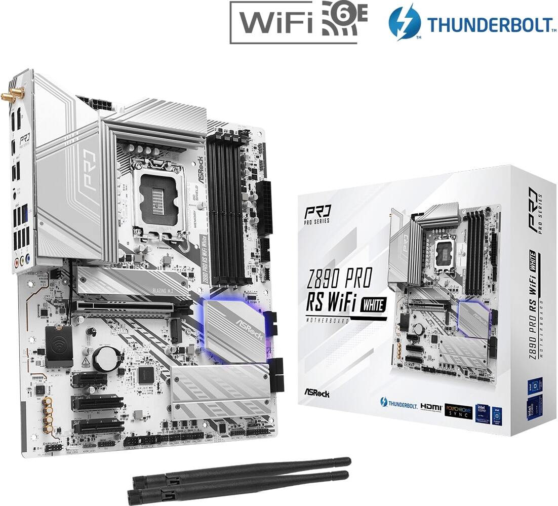 Материнская плата ASRock Z890 Pro RS WiFi White