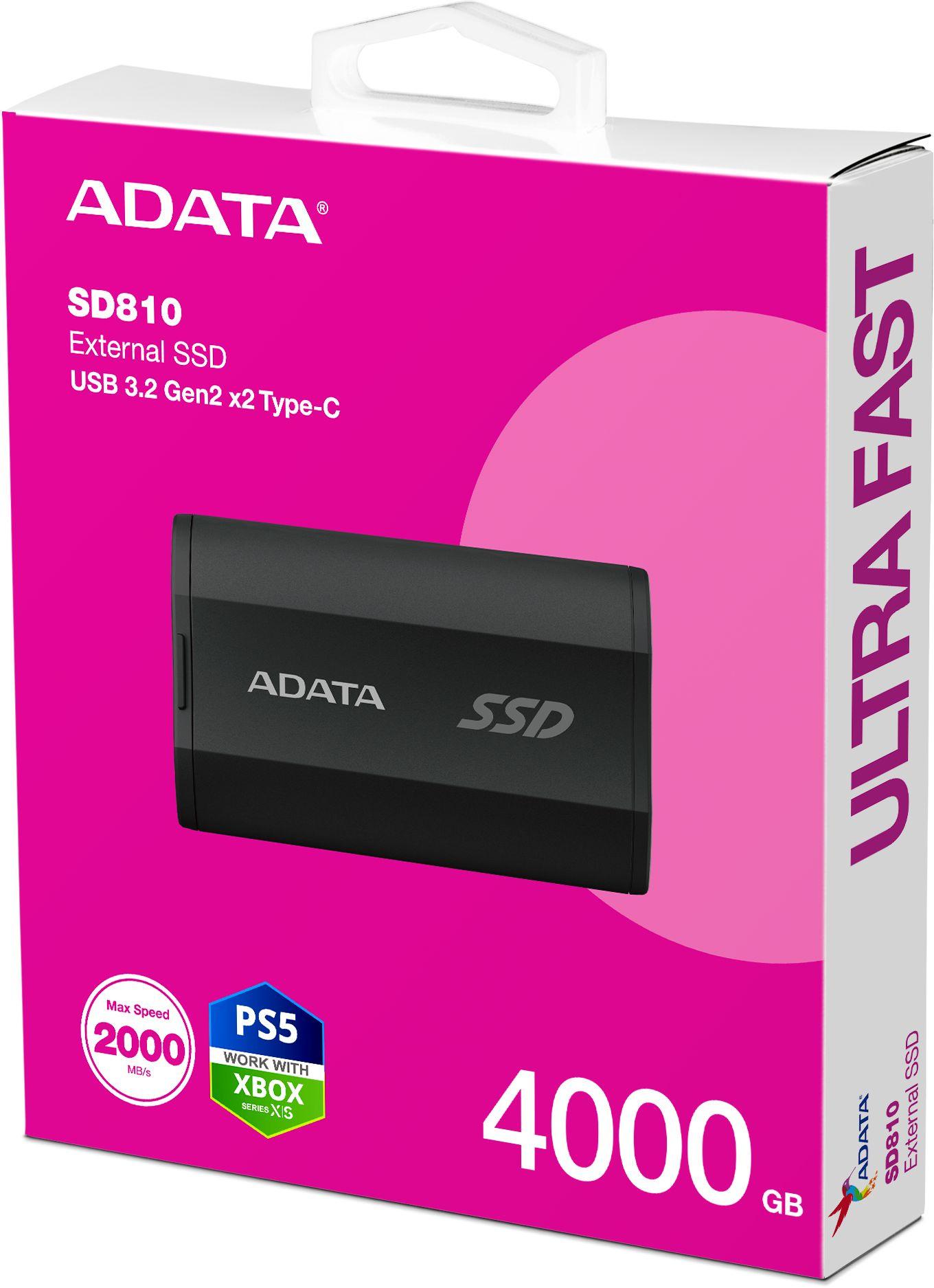 Внешний накопитель A-Data SD810 4TB черный (SD810-4000G-CBK)