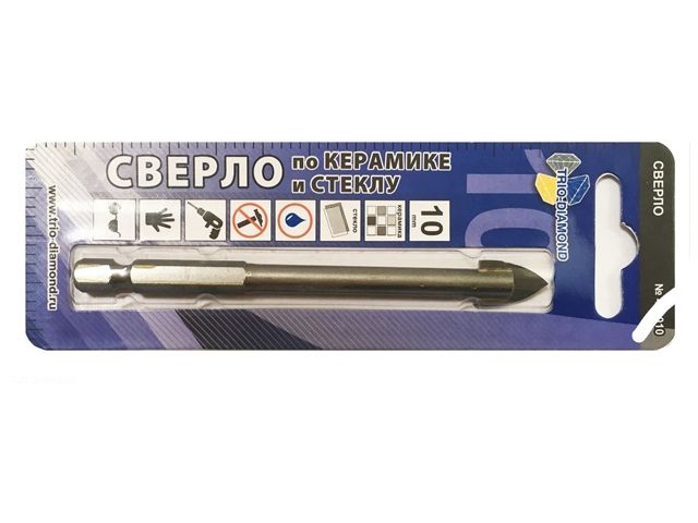 Сверло по кафелю/стеклу 10 мм Trio-Diamond