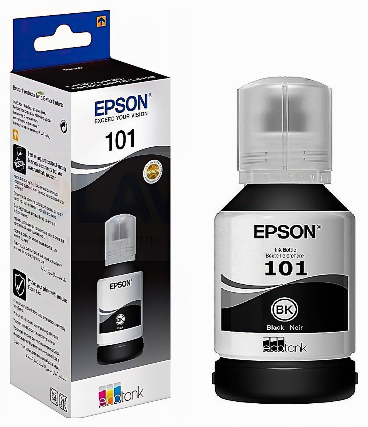 Чернила Epson L101 черный (C13T03V14A)