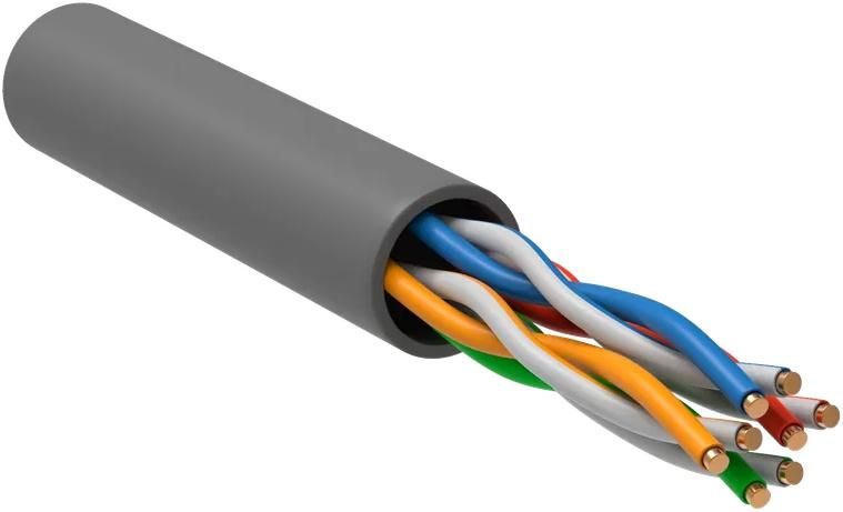 Кабель витая пара ITK Generica BC1-C5E04-111-305-TL-R-G серый