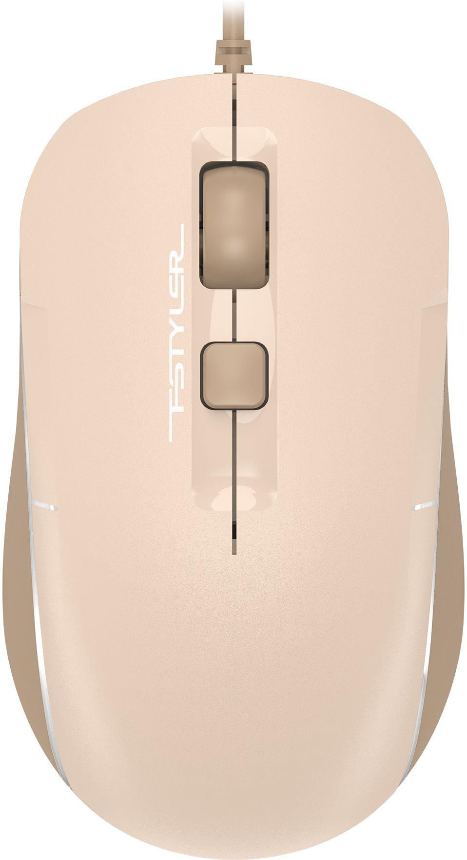 Мышь A4Tech Fstyler FM26 бежевый/коричневый/Cafe Latte