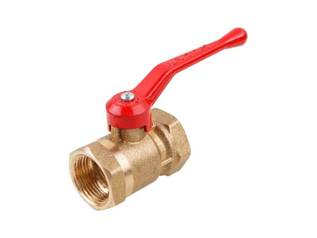 Кран шаровый стандарт. 1/2" вн.-вн. ручка PN1,6 МПа, 11Б27п7, Цветлит (ЦРБ0061)