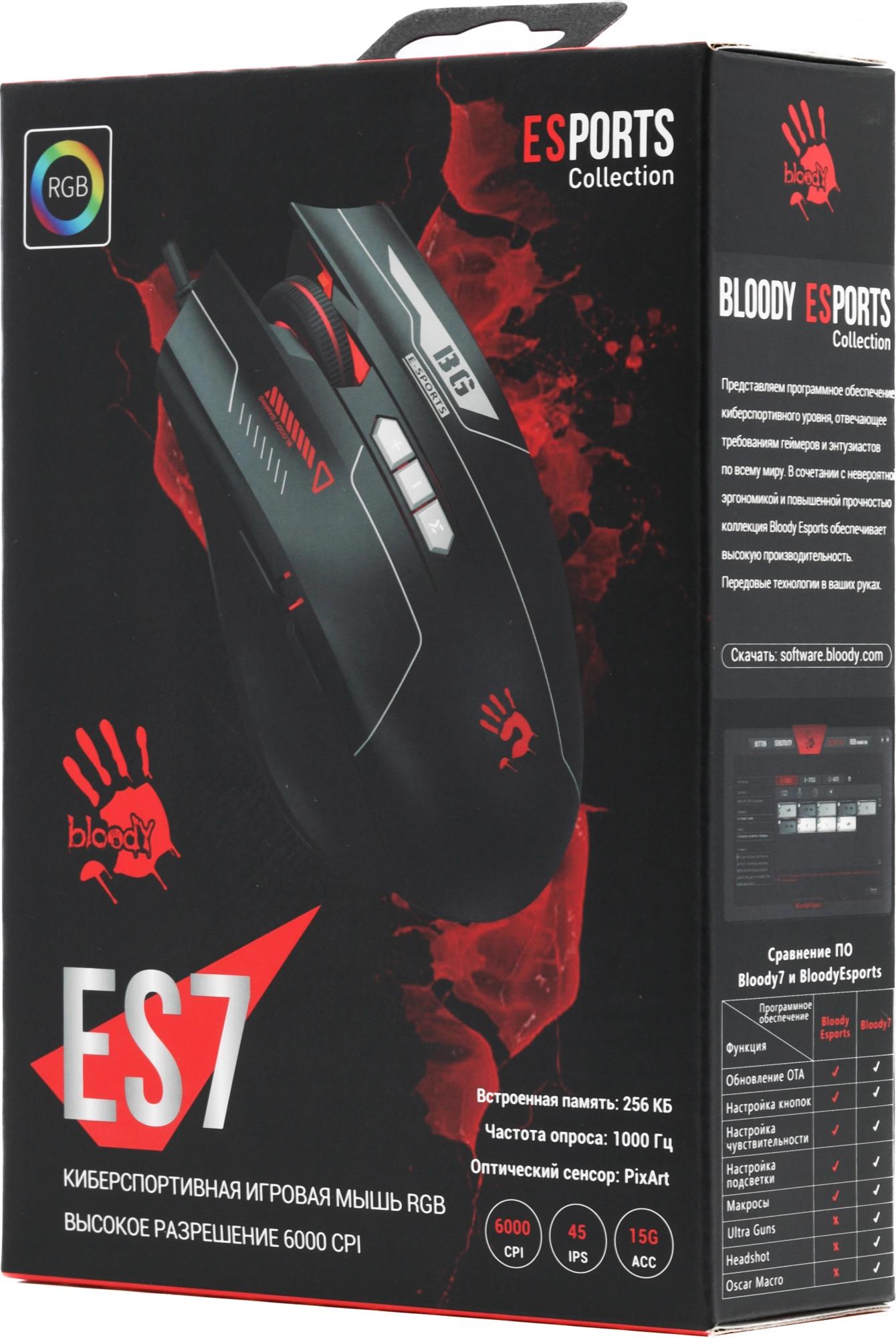 Мышь A4Tech Bloody ES7 черный