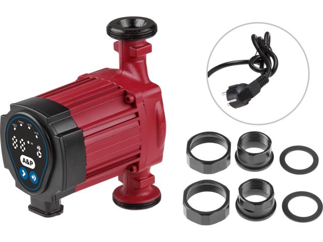 Насос циркуляционный WISE-25/40-180, A&P (5-22 Вт, 2400 л/ч, 4 м, для отопления)