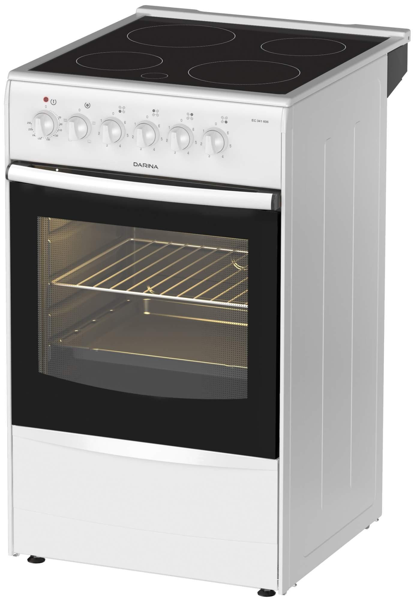 Кухонная плита Darina B 3607 W белый/черный