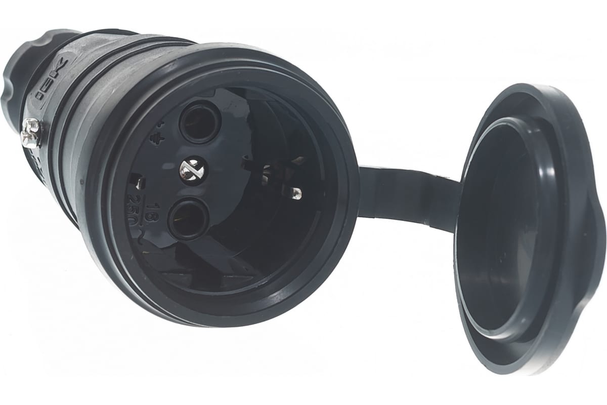 Розетка IEK Омега PKR21-016-2-K02 черный