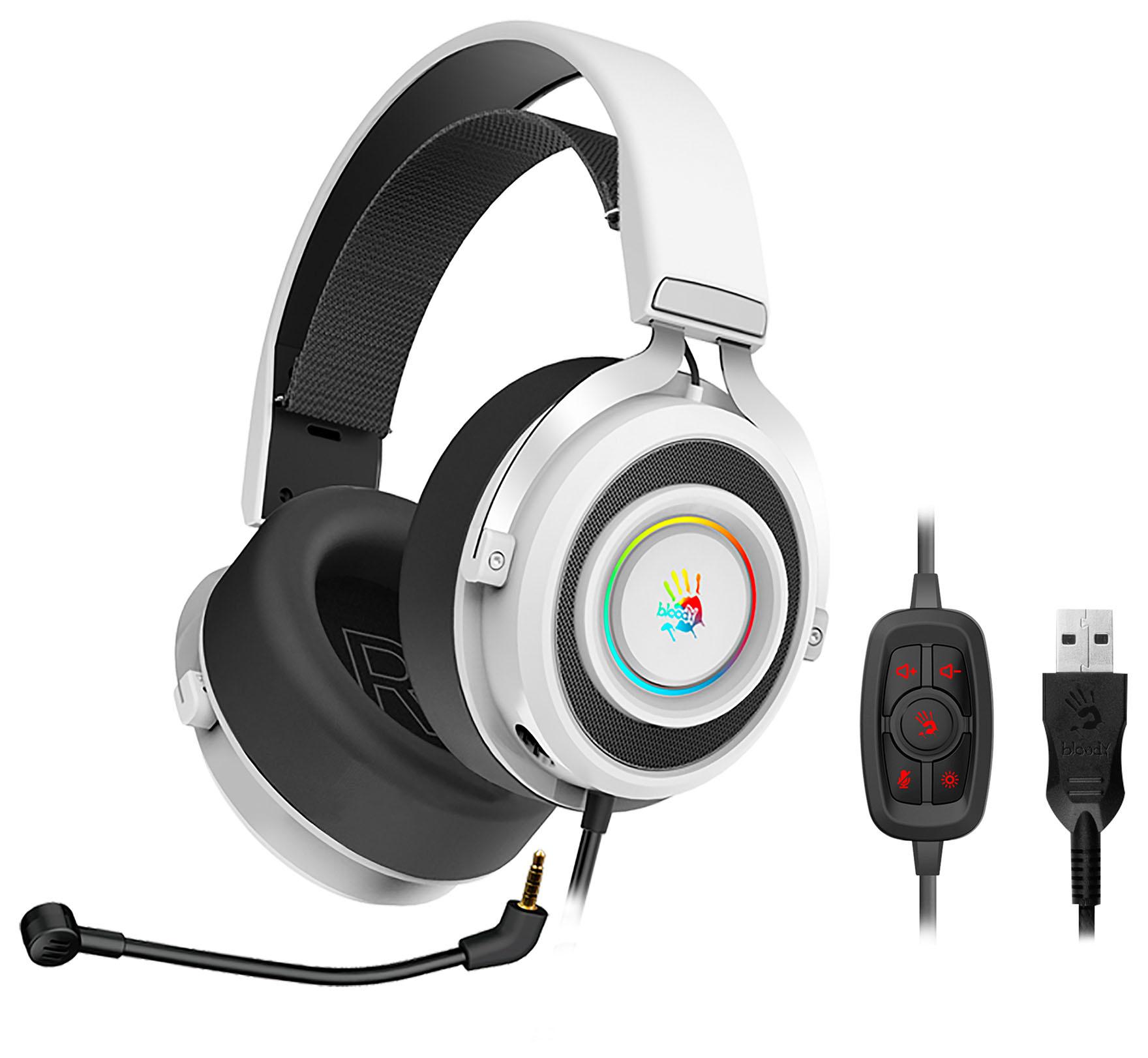 Наушники A4Tech Bloody G535 белый/черный