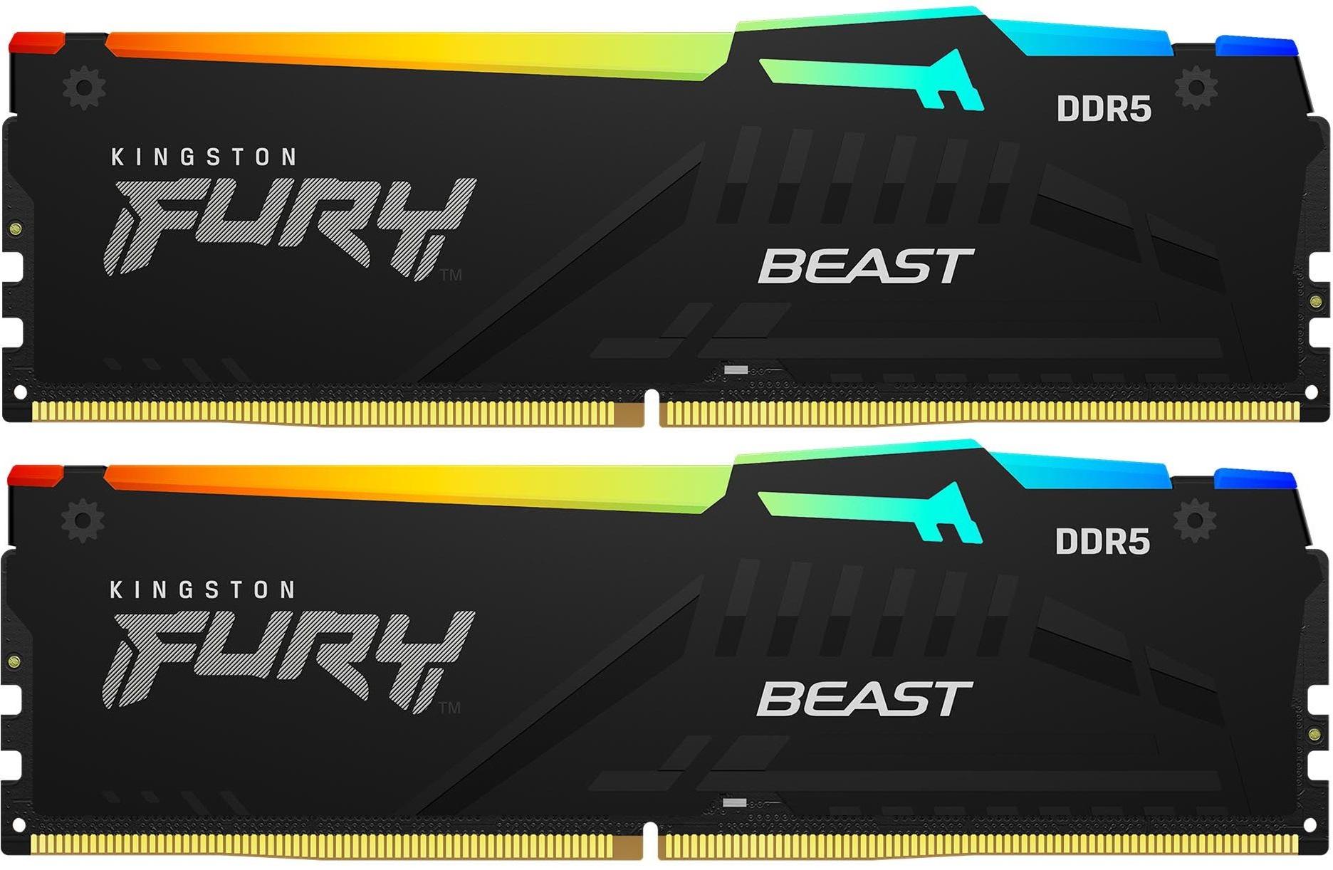 Оперативная память Kingston Fury Beast Black RGB Expo32Gb DDR5 (KF556C36BBEAK2-32)