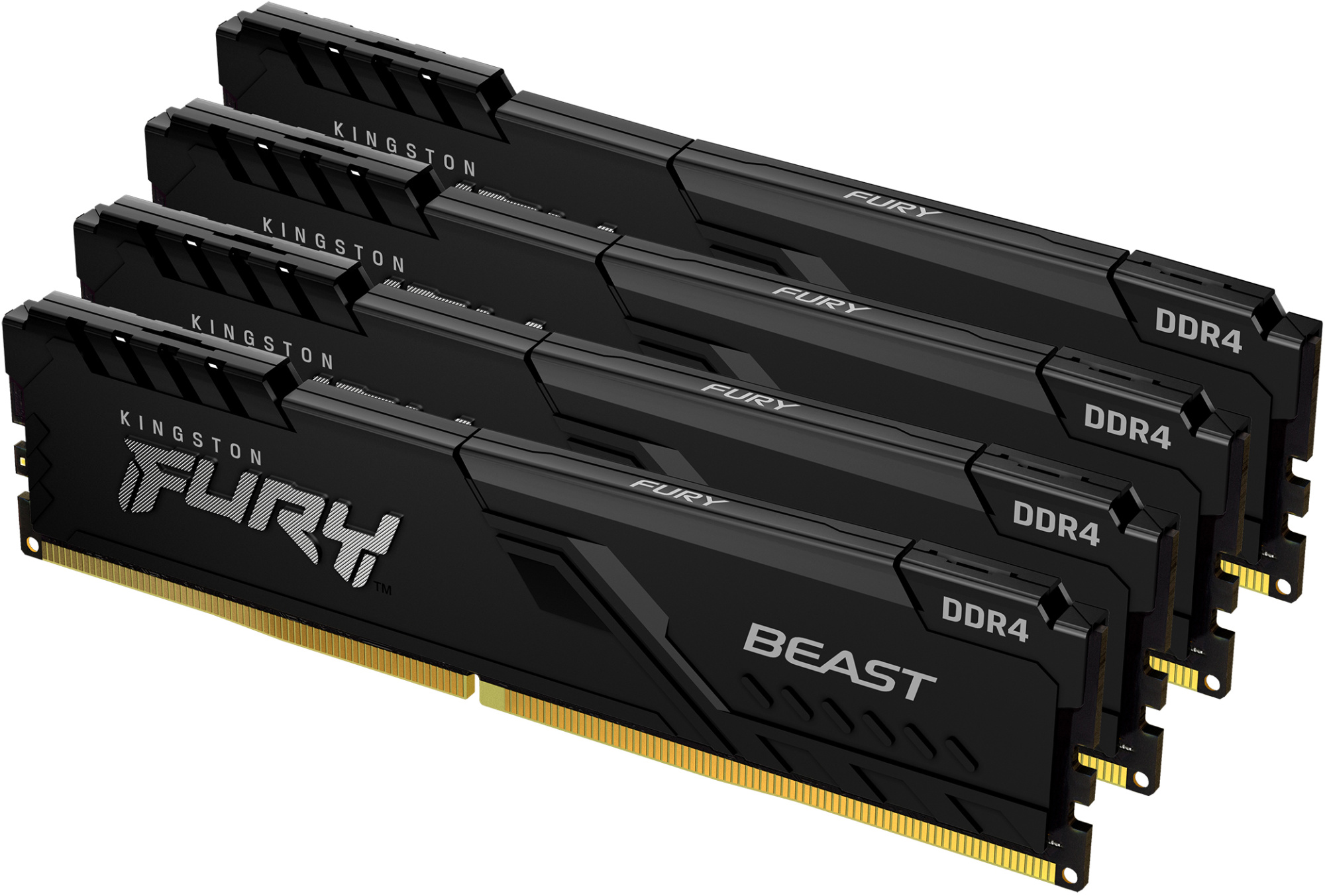 Оперативная память Kingston Fury Beast 4x16GB DDR4 PC4-25600 (KF432C16BB1K4/64)