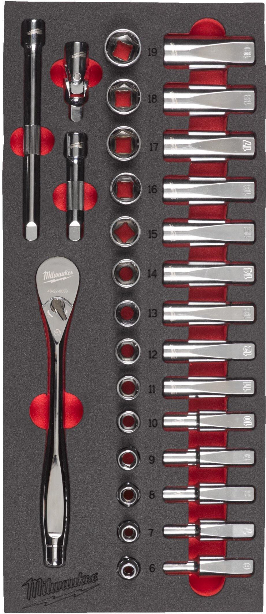 Набор трещотка с головками Milwaukee 4932479825