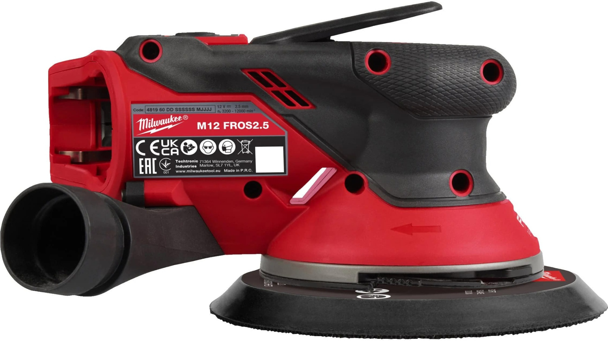 Эксцентриковая шлифмашина Milwaukee M12FROS2.5-0 (4933493647)