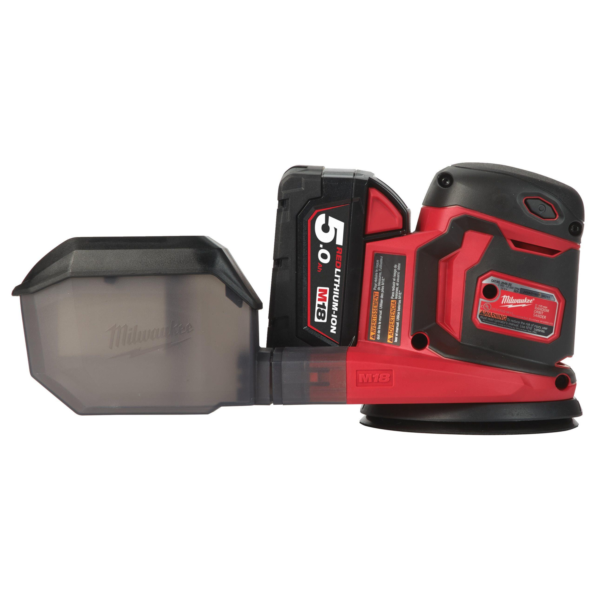 Эксцентриковая шлифмашина Milwaukee M18 BOS125-502B (4933464229)